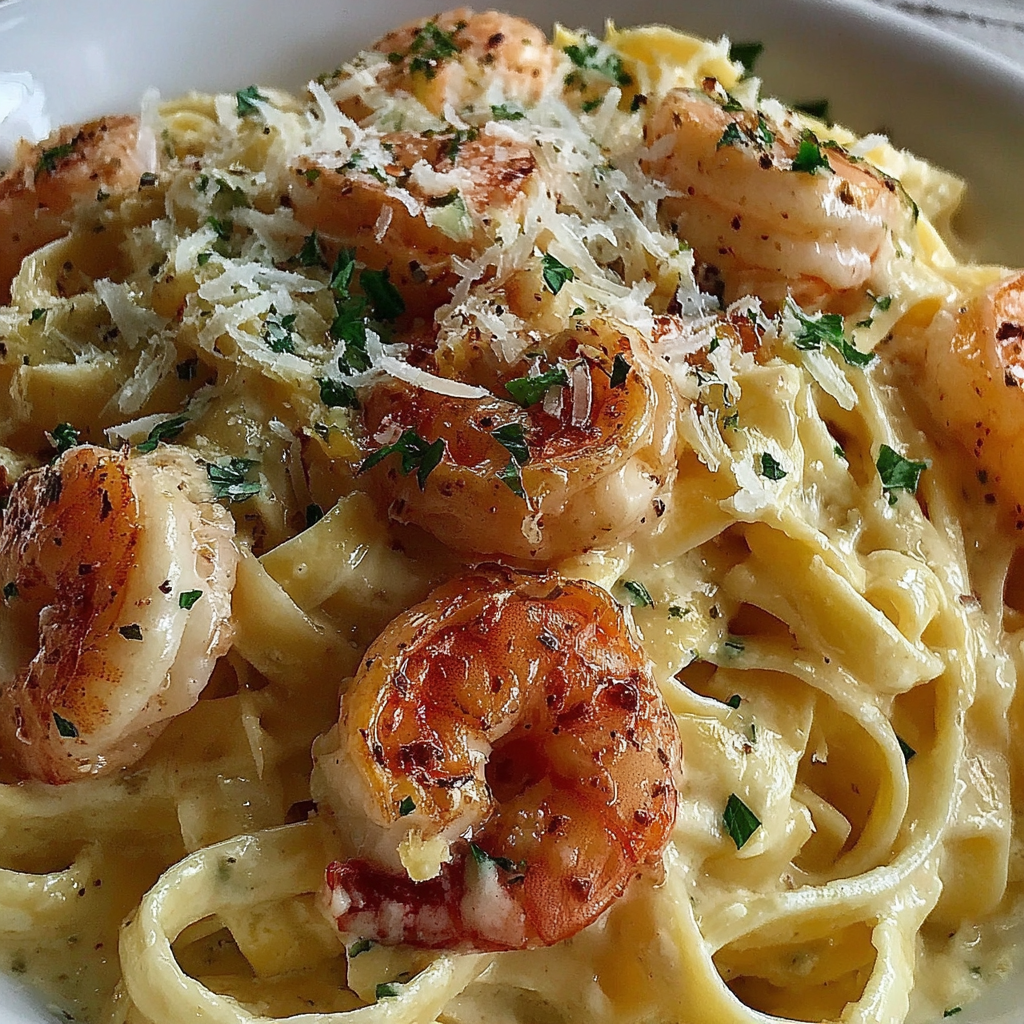 Creamy Shrimp Alfredo Pasta