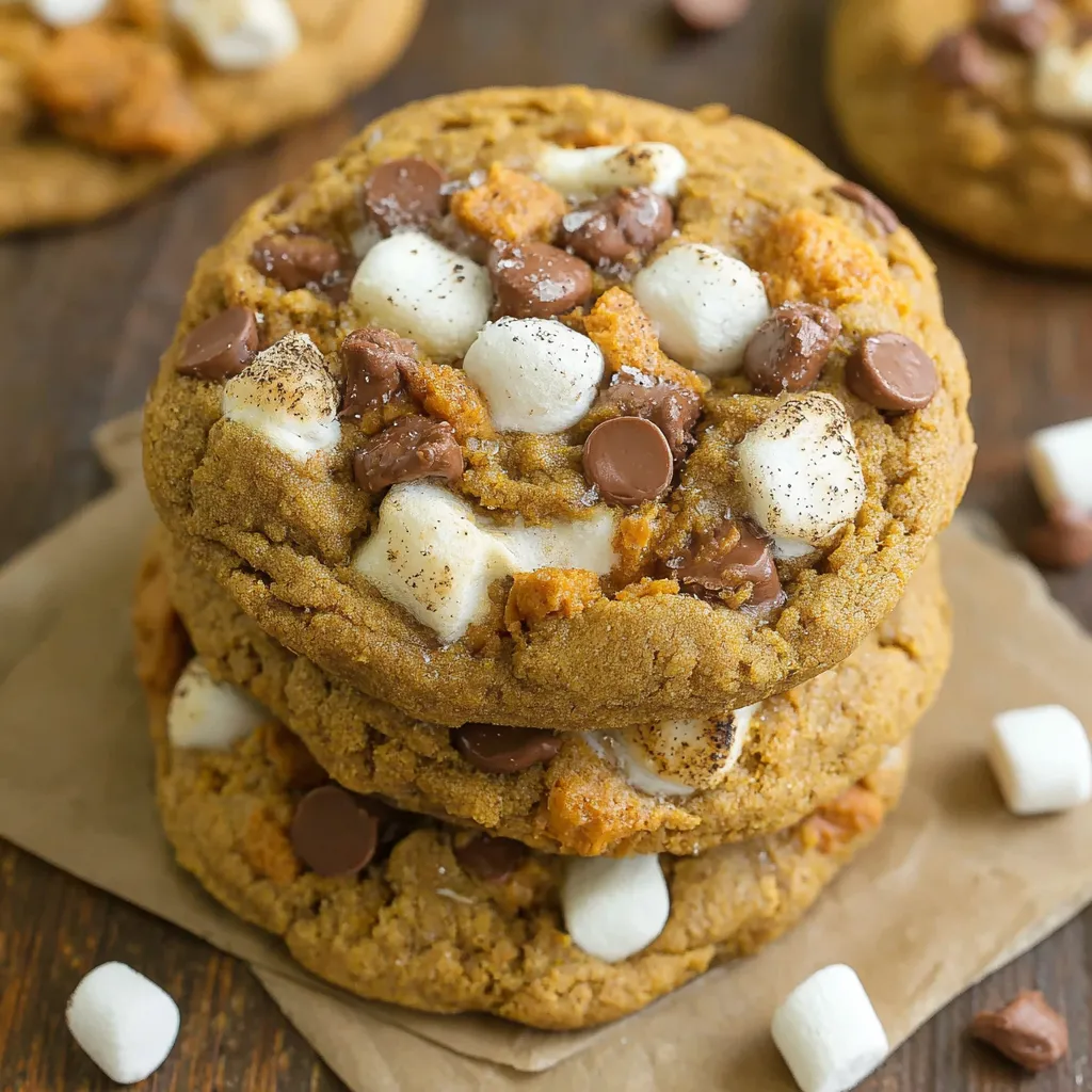 Pumpkin S'mores Cookies