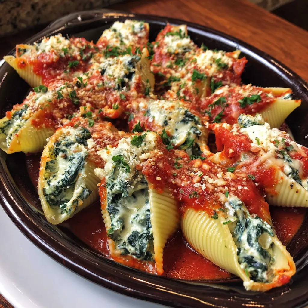 Spinach and Ricotta Stuffed Shells