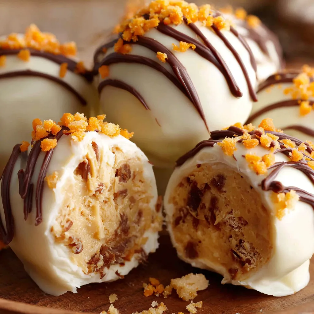 Pumpkin pie truffles on parchment with cinnamon dust