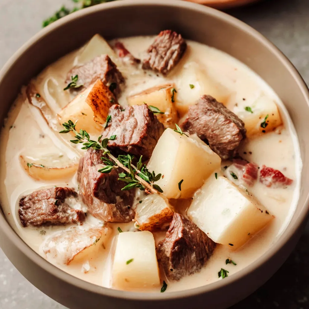 Creamy Steak & Potato Soup