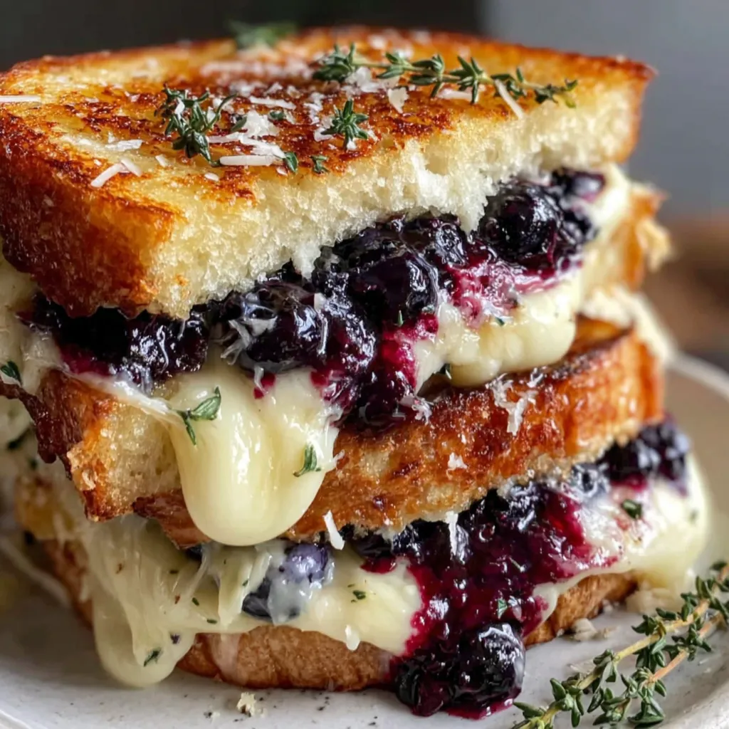 Crispy Blueberry Grilled Cheese