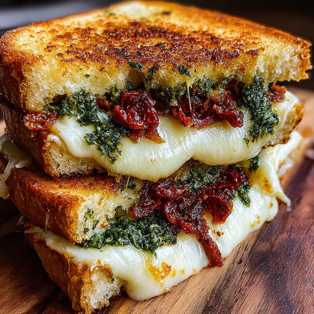 Sun-Dried Tomato Bacon Pesto Grilled Cheese