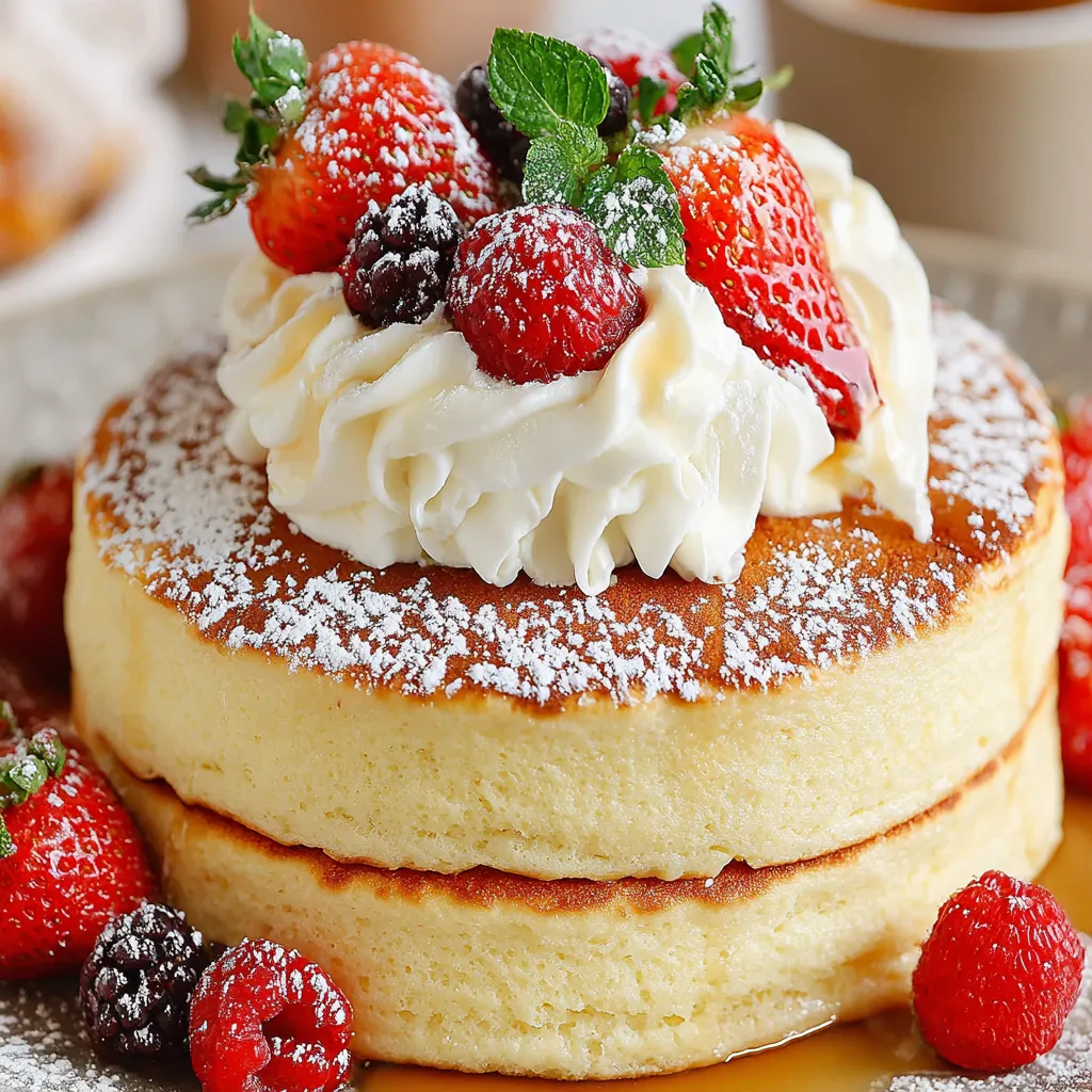 Fluffy Japanese Soufflé Pancakes