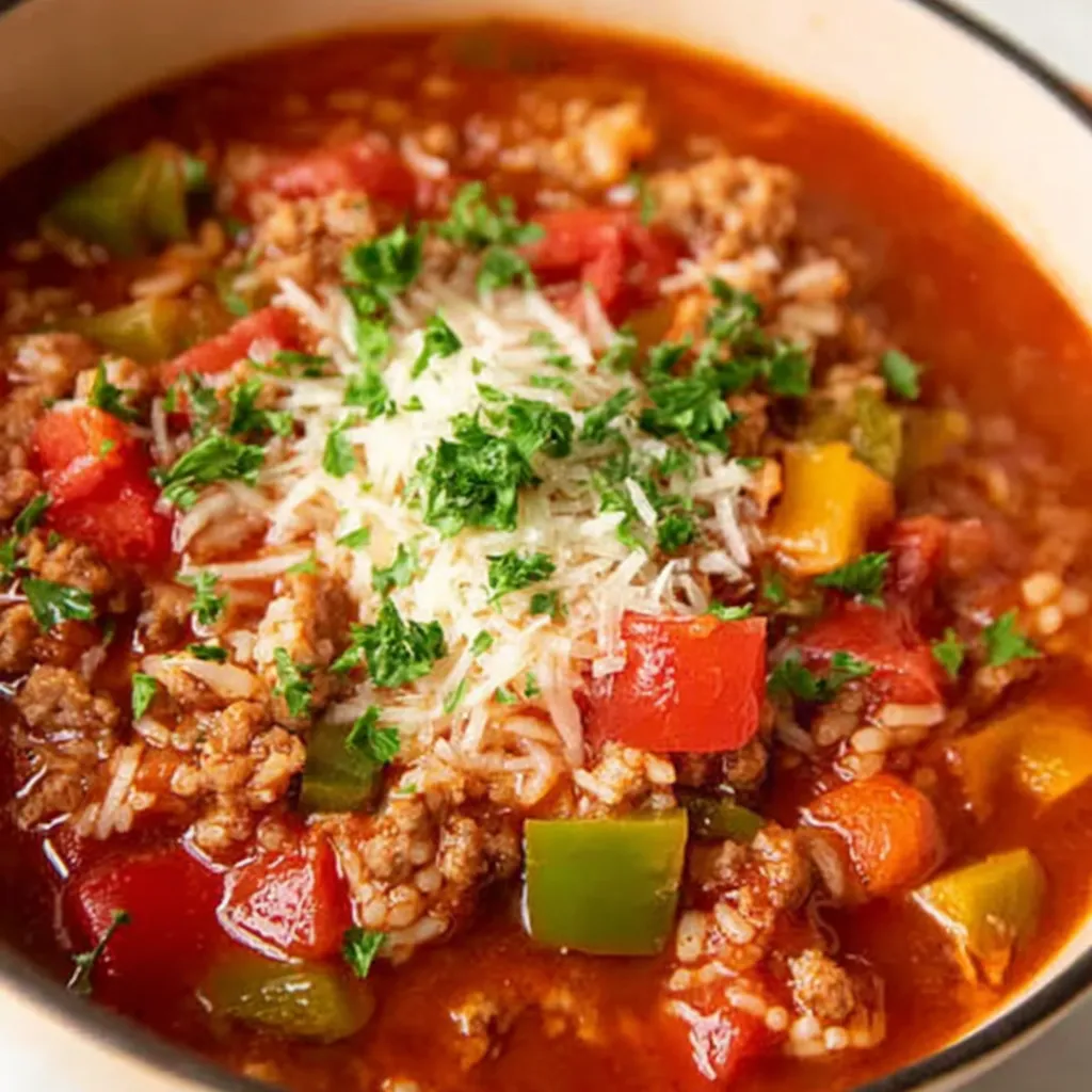 Hearty Stuffed Pepper Soup