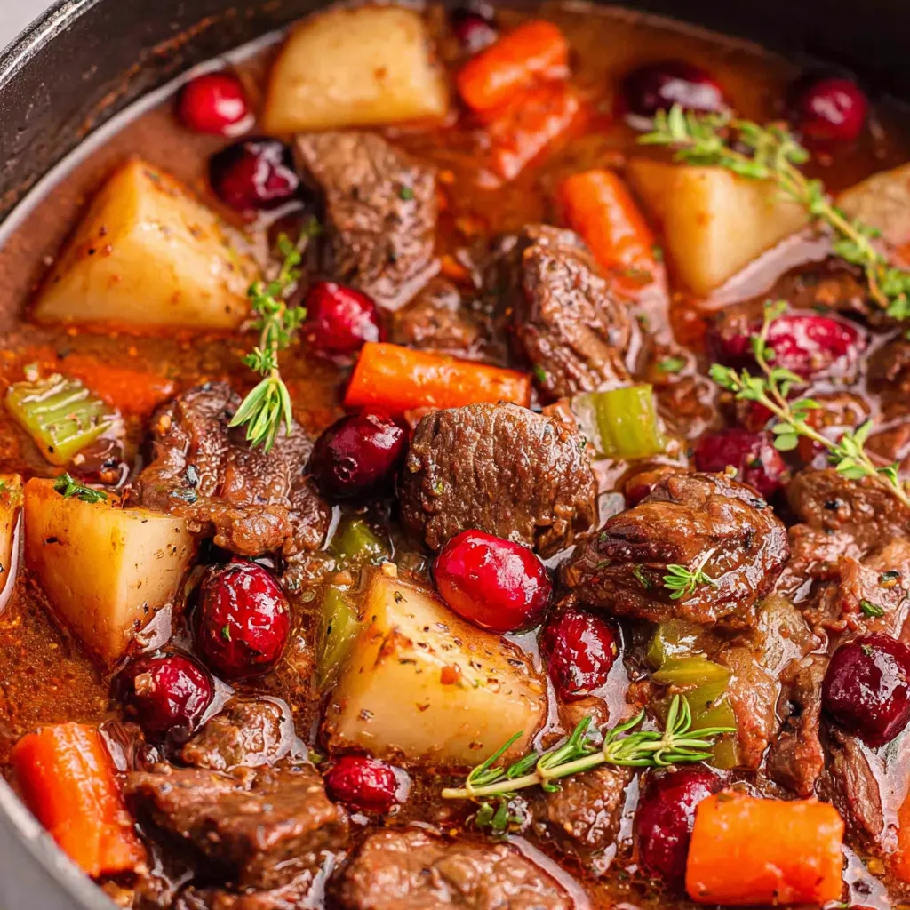Cranberry Apple Beef Stew