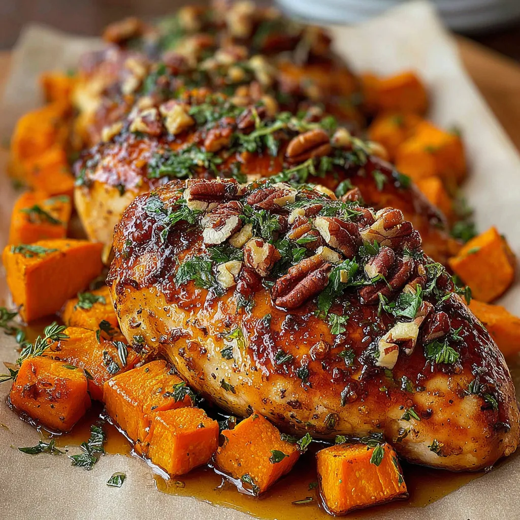 Maple-Glazed Chicken with Roasted Sweet Potatoes