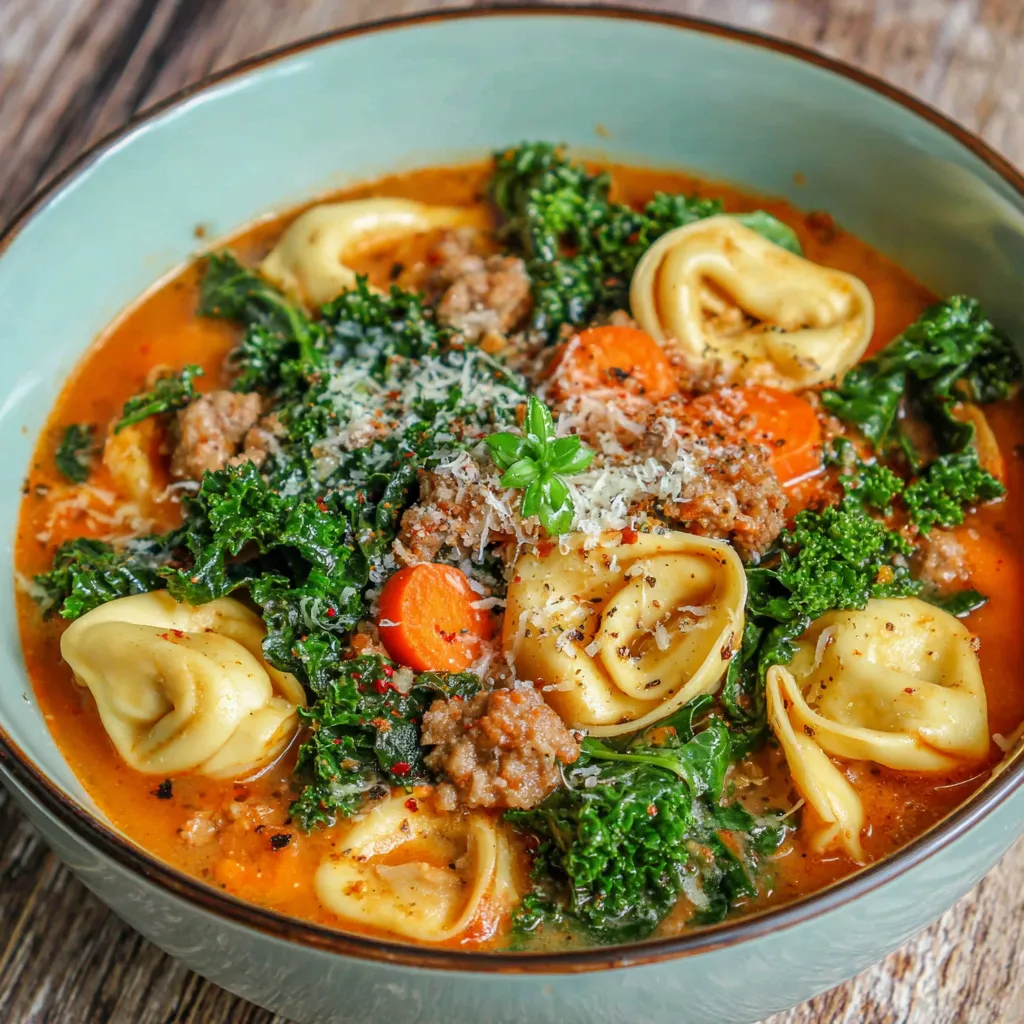 Easy Sausage Tortellini Soup