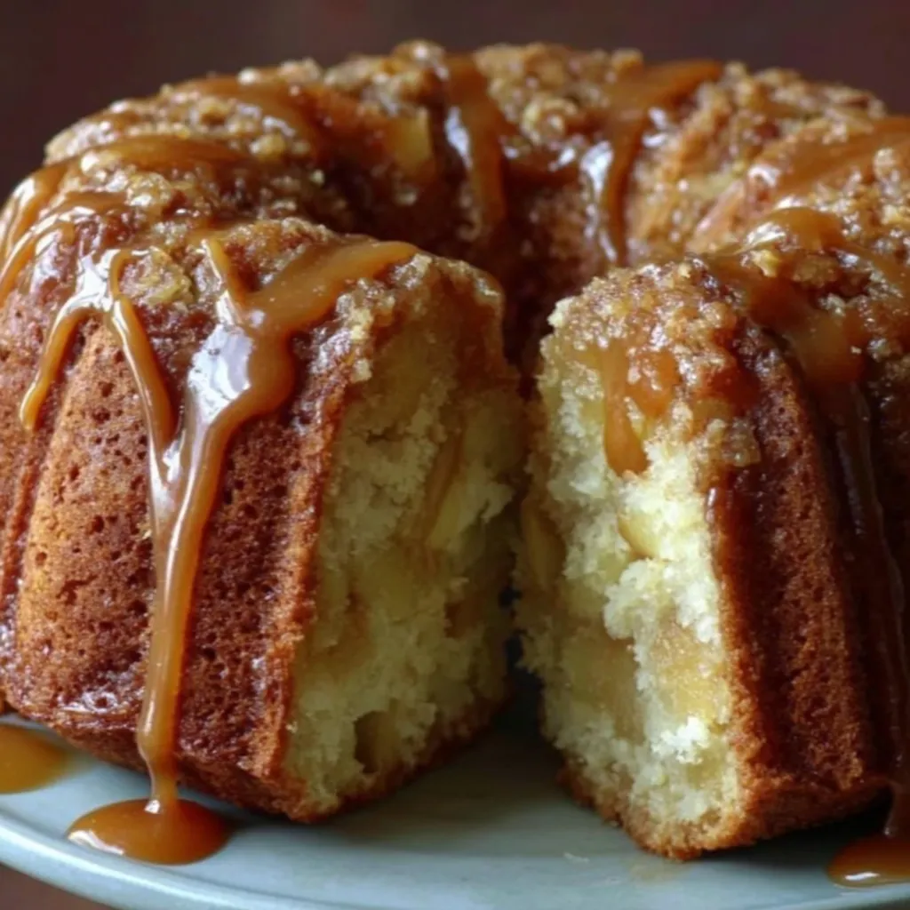 Classic Apple Bundt Cake with Caramel Glaze