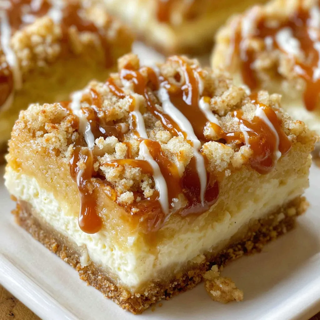 Caramel Apple Cheesecake Bars