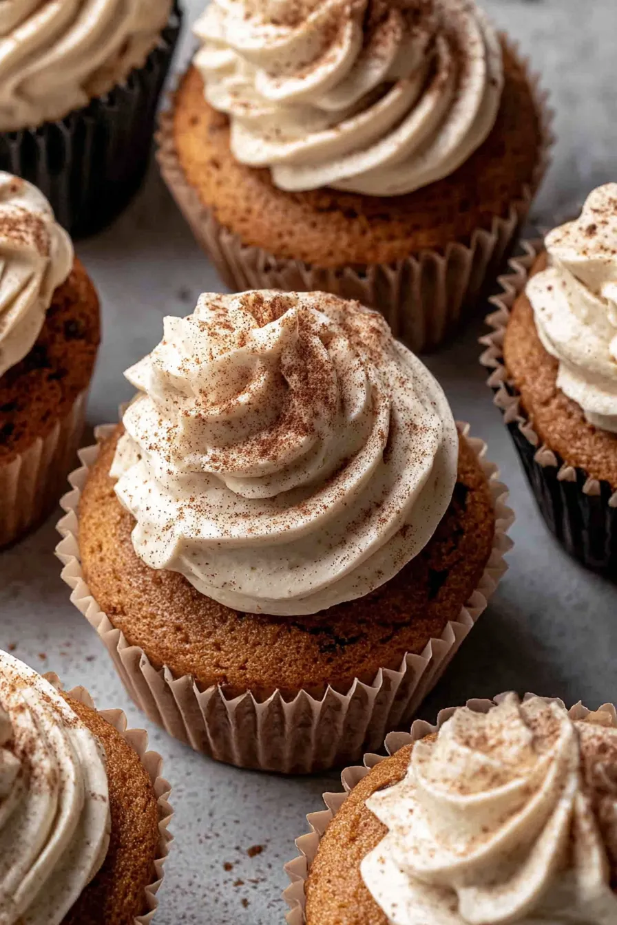 Pumpkin Dream Cupcakes on a cooling rack