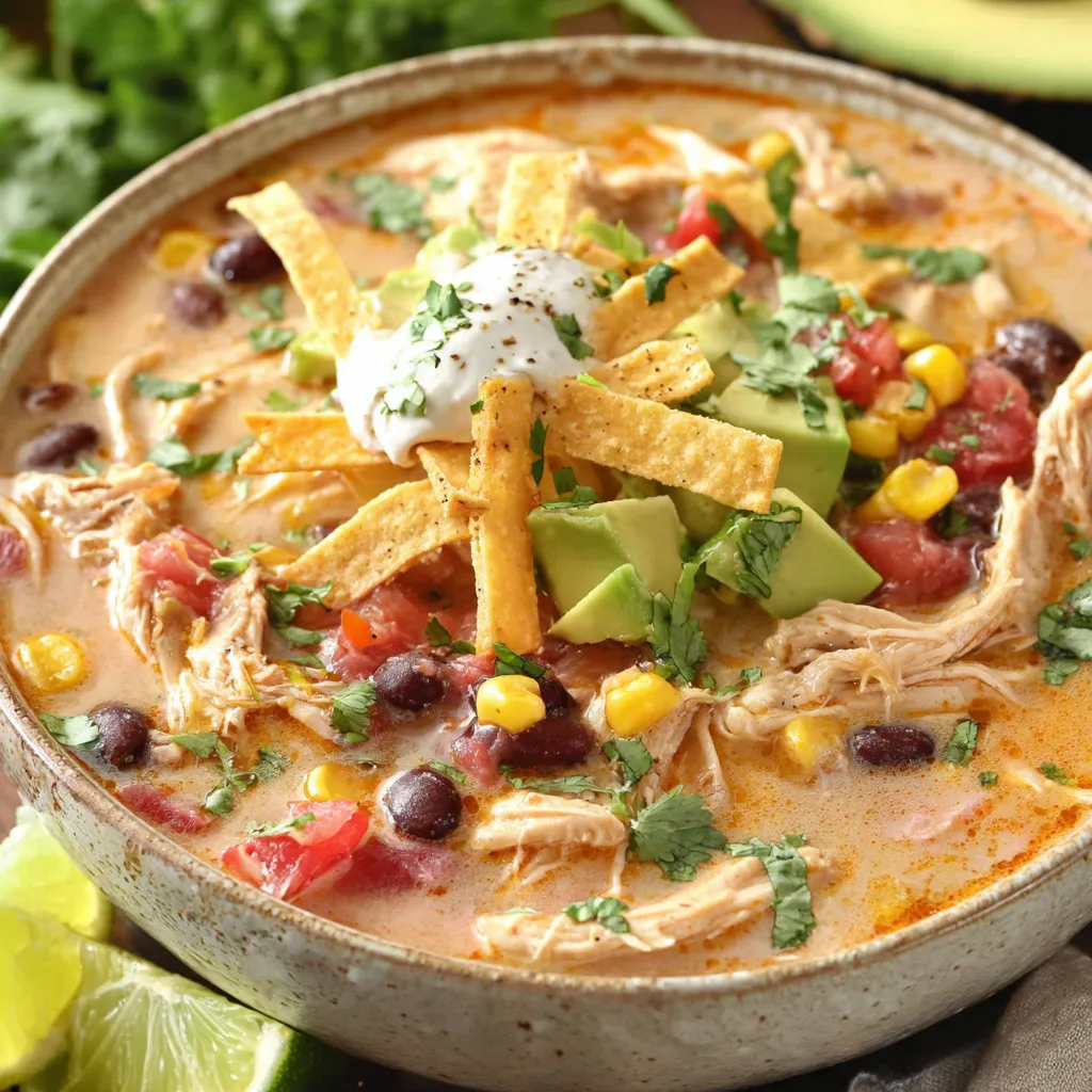 Crockpot Chicken Tortilla Soup