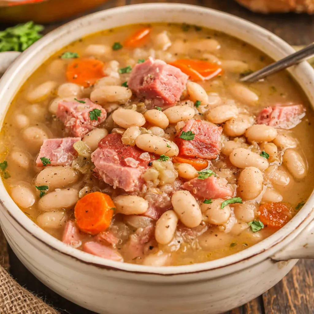 Slow Cooker Ham and Bean Soup