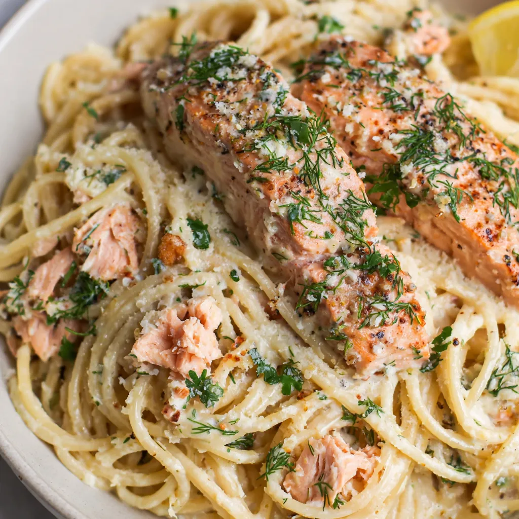 Creamy Salmon Pasta in a Dill Sauce