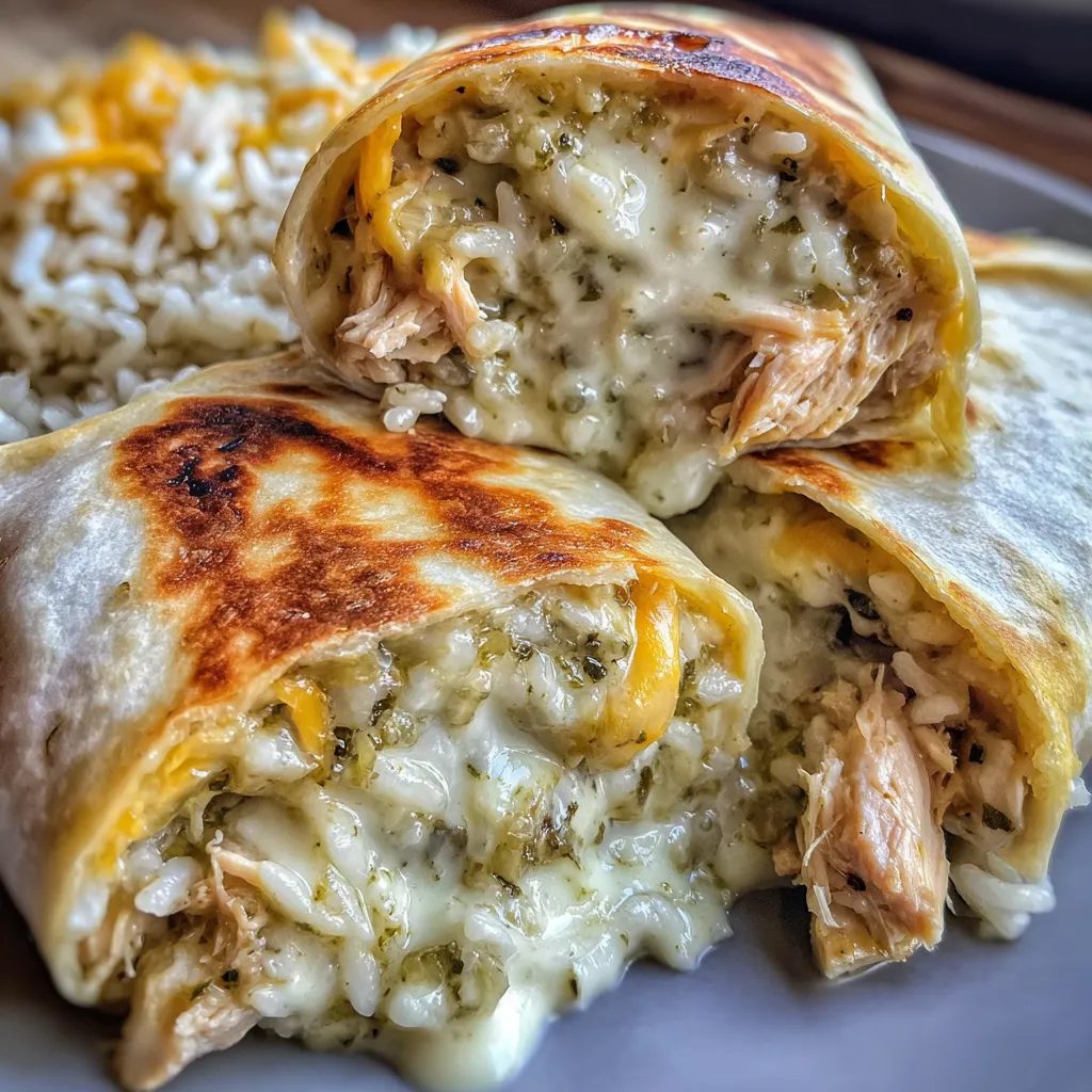 Smoked Chicken Green Chile Burrito