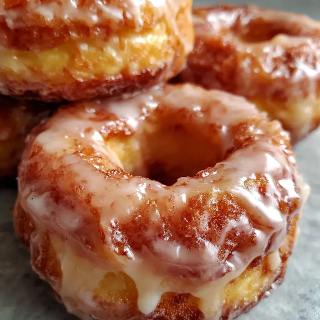 Baked Apple Donuts with Vanilla Glaze