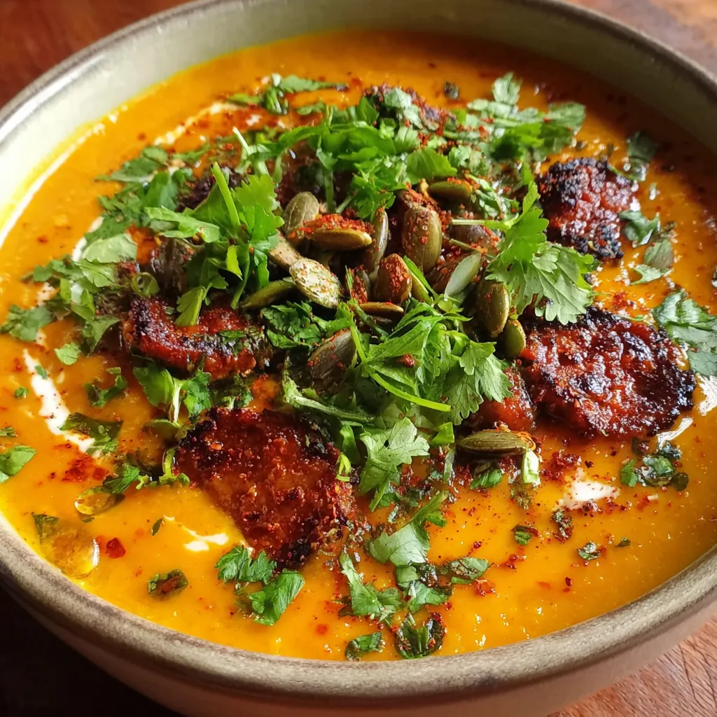 Spicy Chorizo Pumpkin Soup