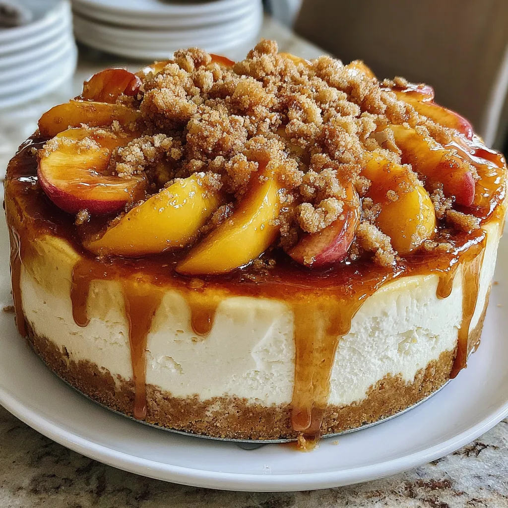 Peach Cobbler Cheesecake