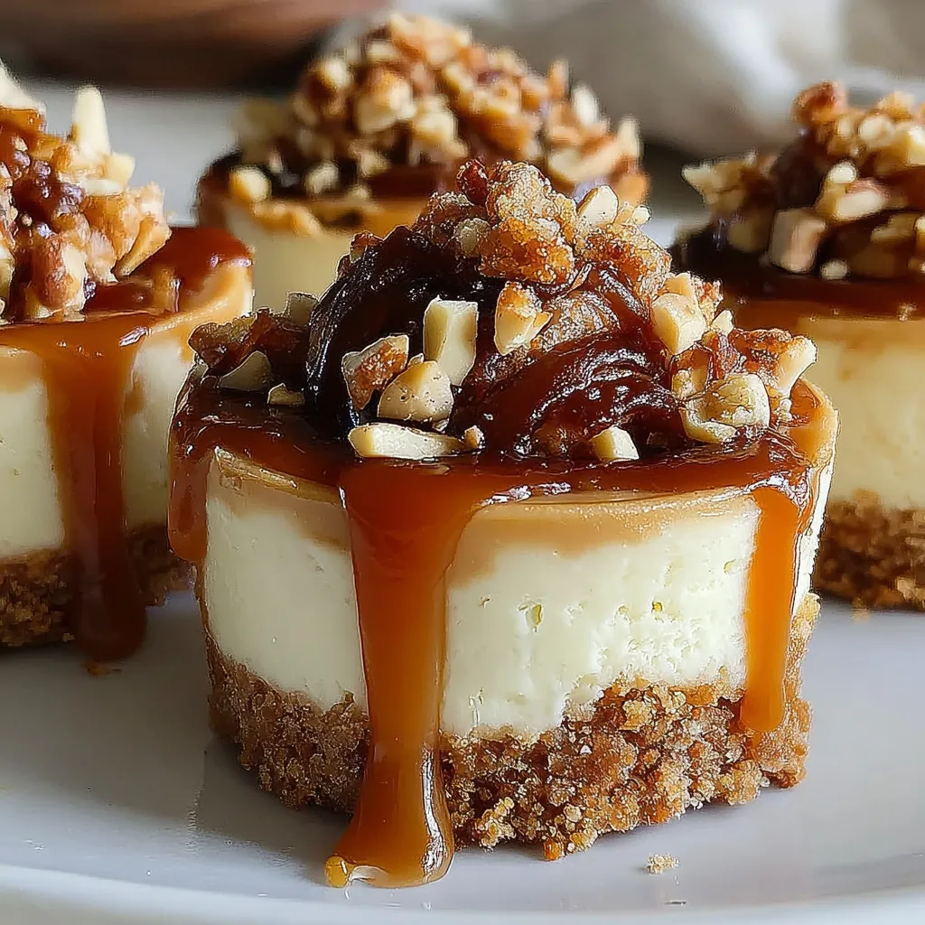 Beanut Butter Caramel Mini Cheesecakes