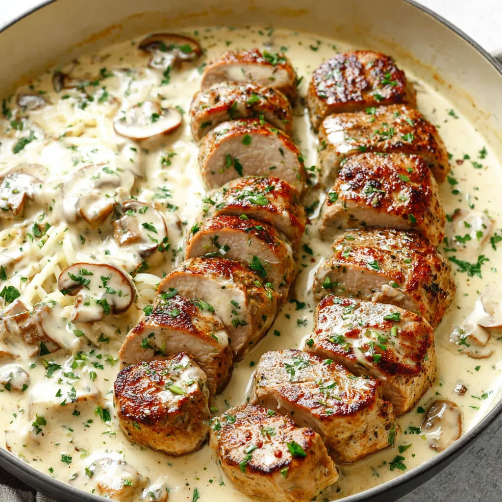 Creamy White Wine Pork Tenderloin