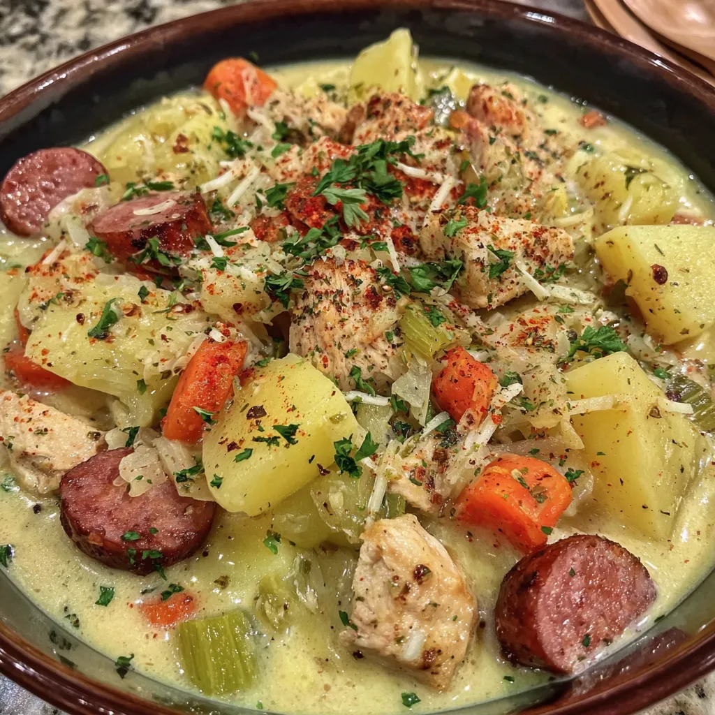 Creamy Chicken Sausage Stew