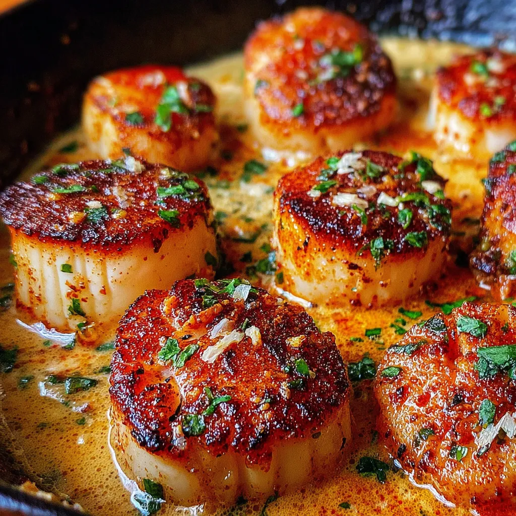 Seared Scallops with Spicy Cajun Cream
