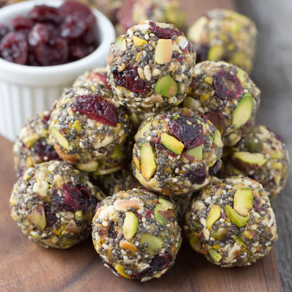 Cranberry Pistachio Honey Bites