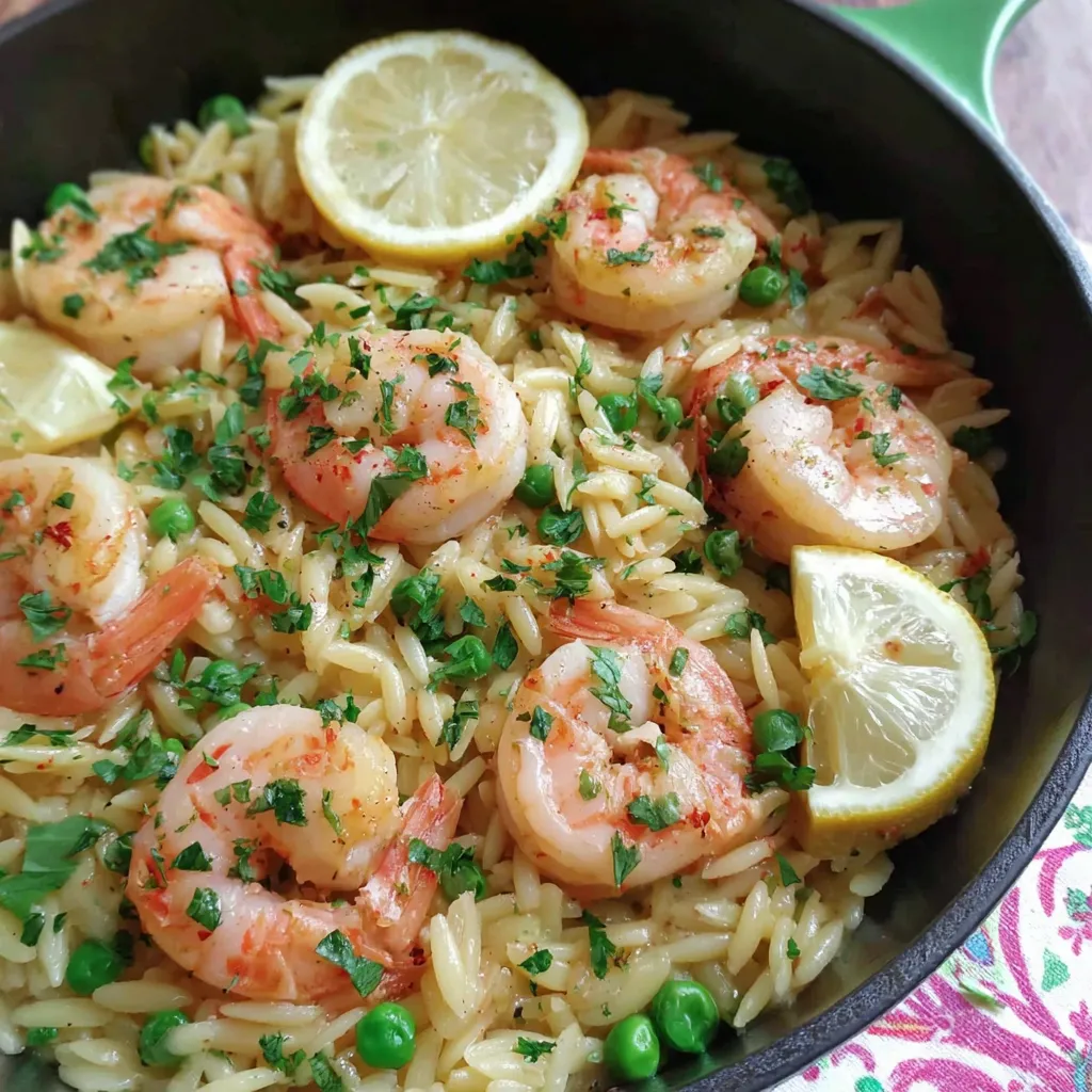 Shrimp Scampi with Orzo