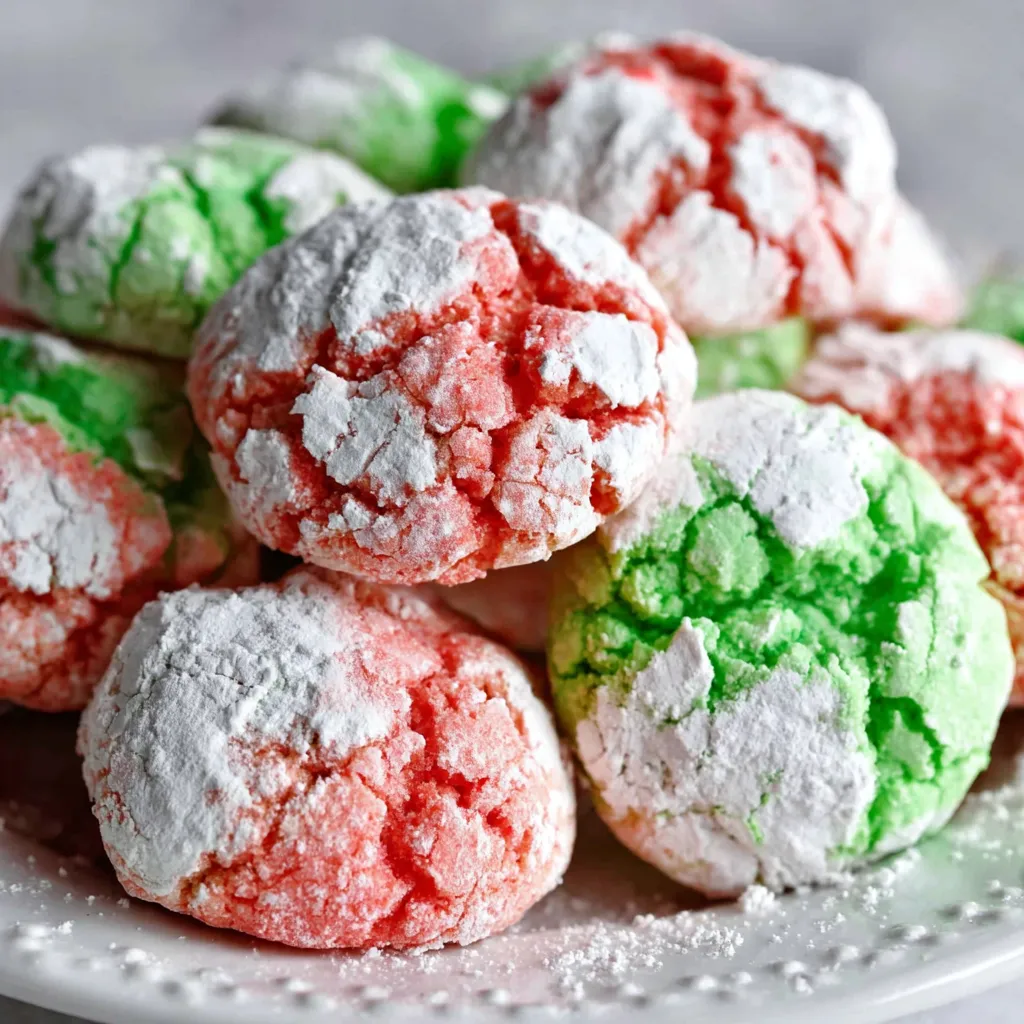 Christmas Crinkle Cookies