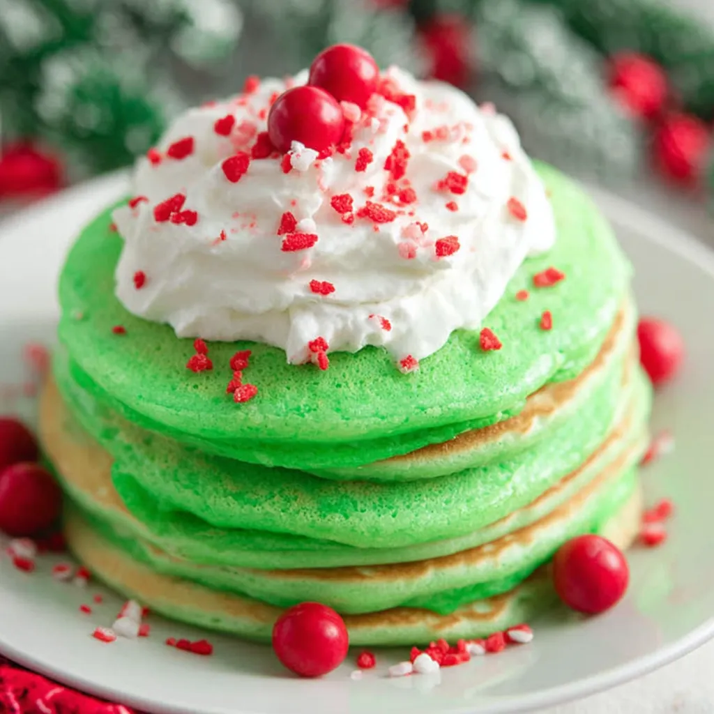 Easy Grinch Pancakes (Christmas Pancakes)