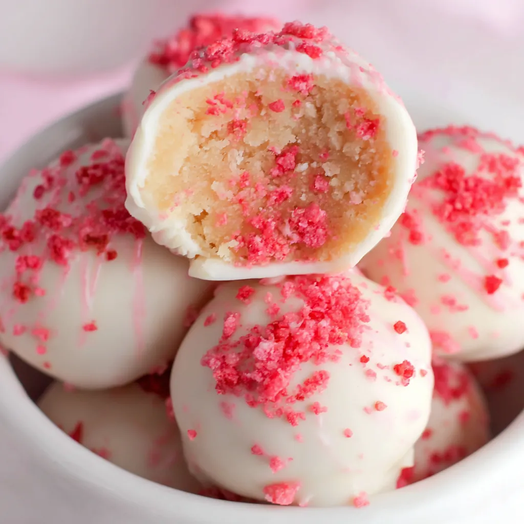 Strawberry Shortcake Truffles