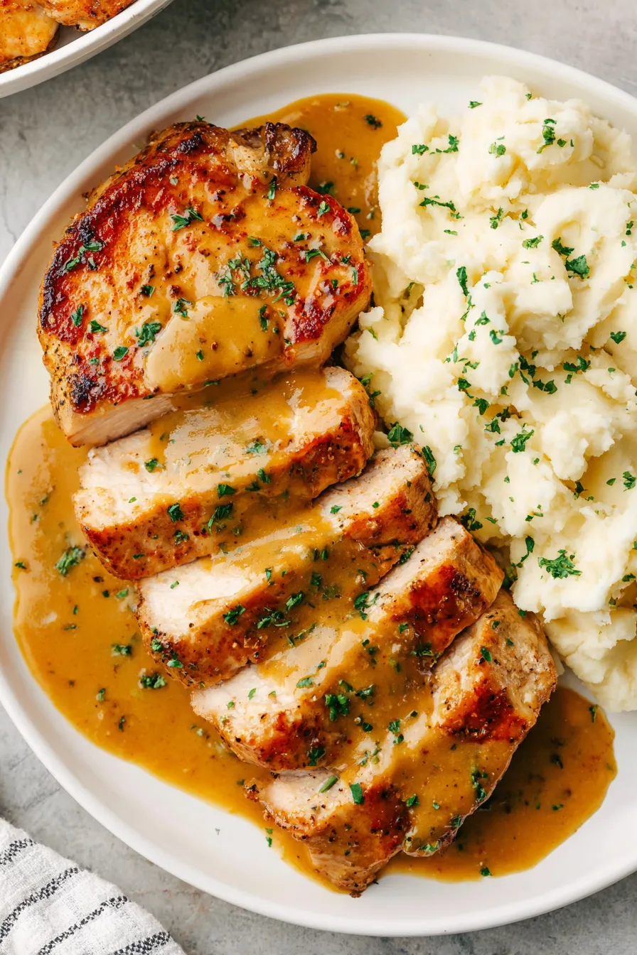 Honey mustard sauce in skillet