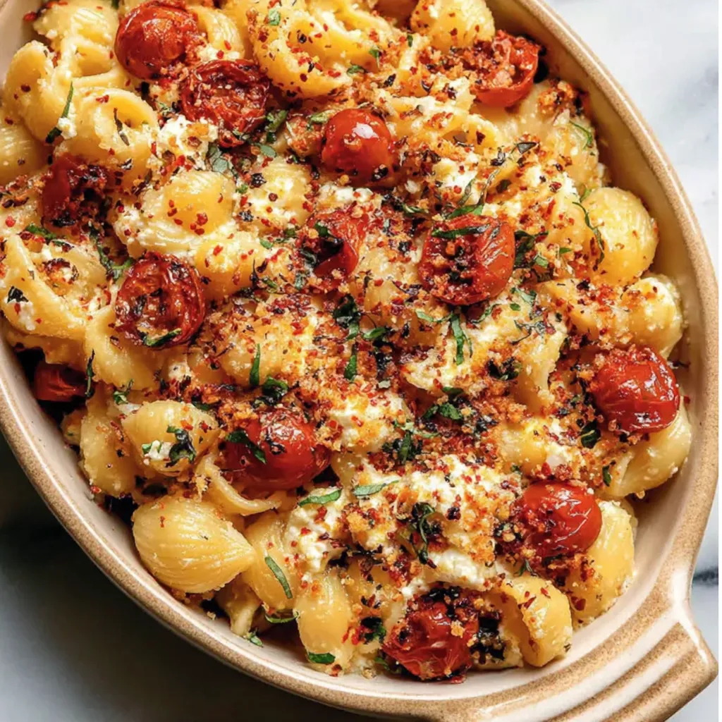 Easy Baked Feta Pasta with Chickpeas