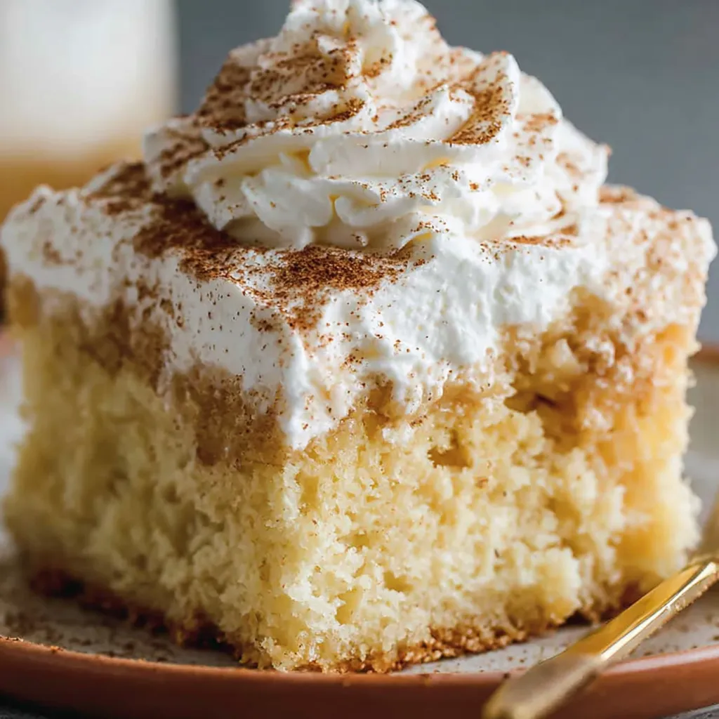 Decadent Eggnog Poke Cake