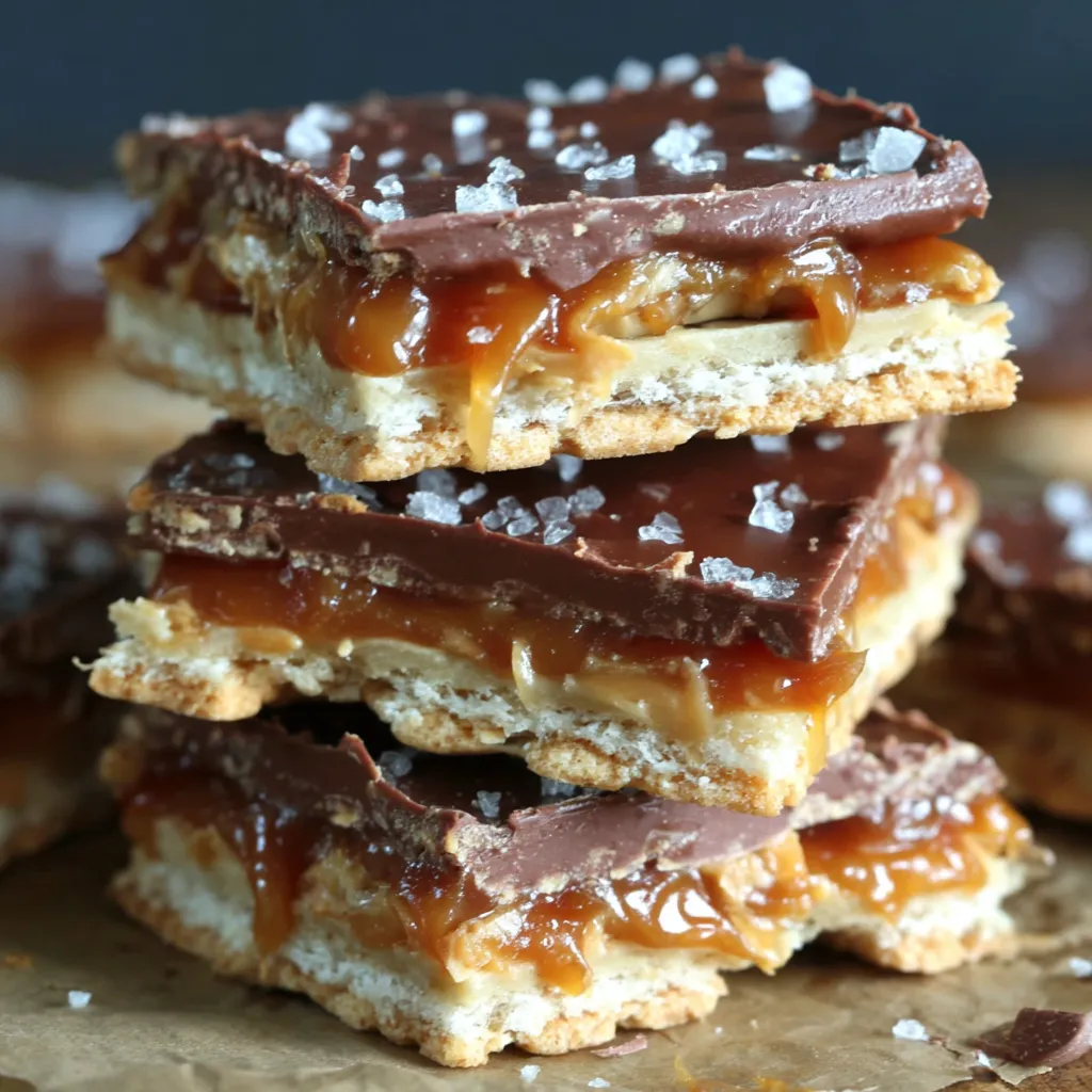 Salted Caramel Cracker Bars