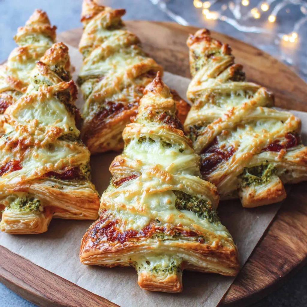 Pesto Puff Pastry Christmas Trees