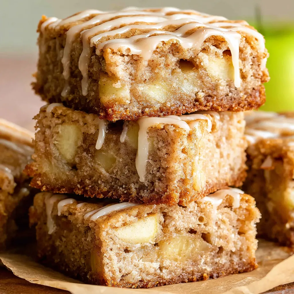 Apple Blondies with Maple Glaze