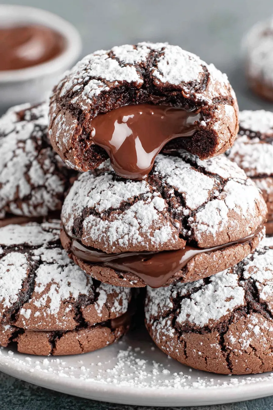 Close-up of powdered sugar coated cookie dough balls