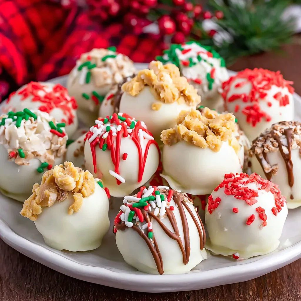 Christmas Peanut Butter Truffles