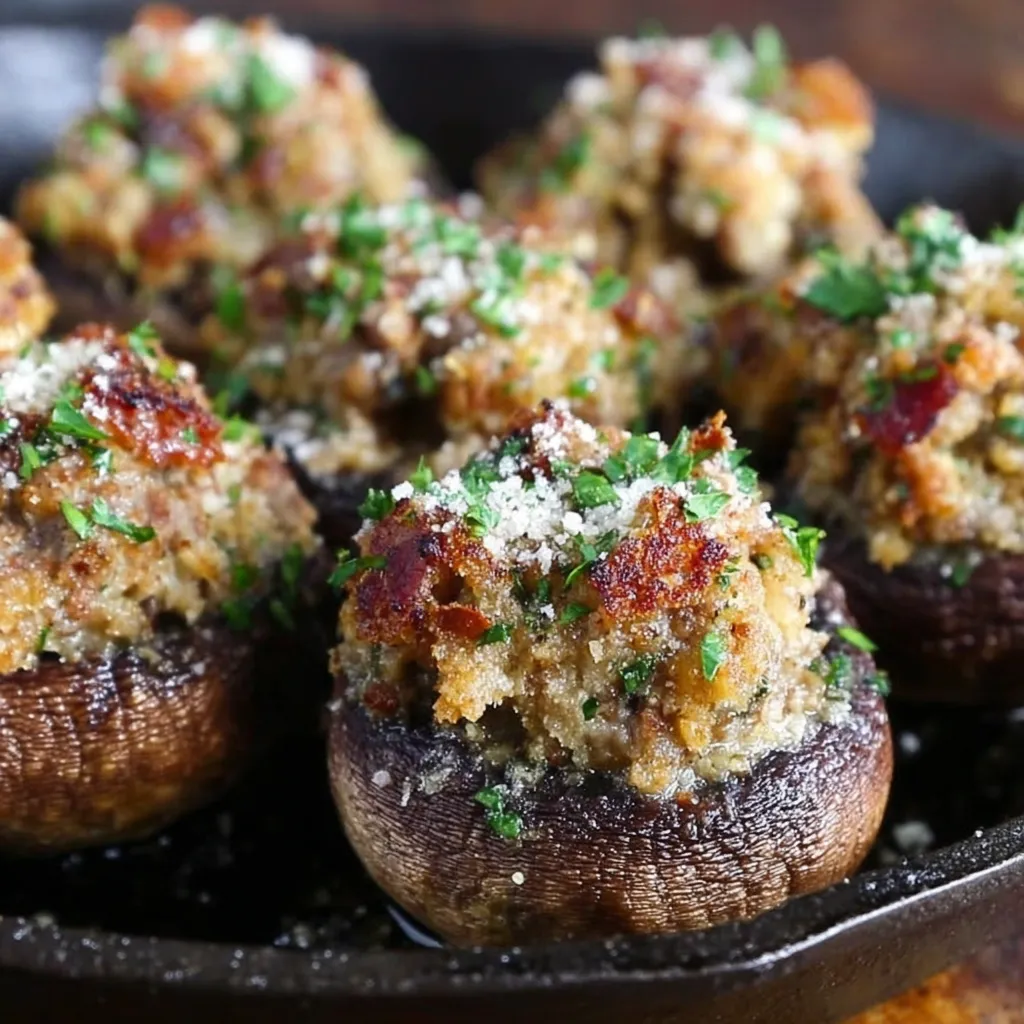 Sausage Stuffed Mushrooms