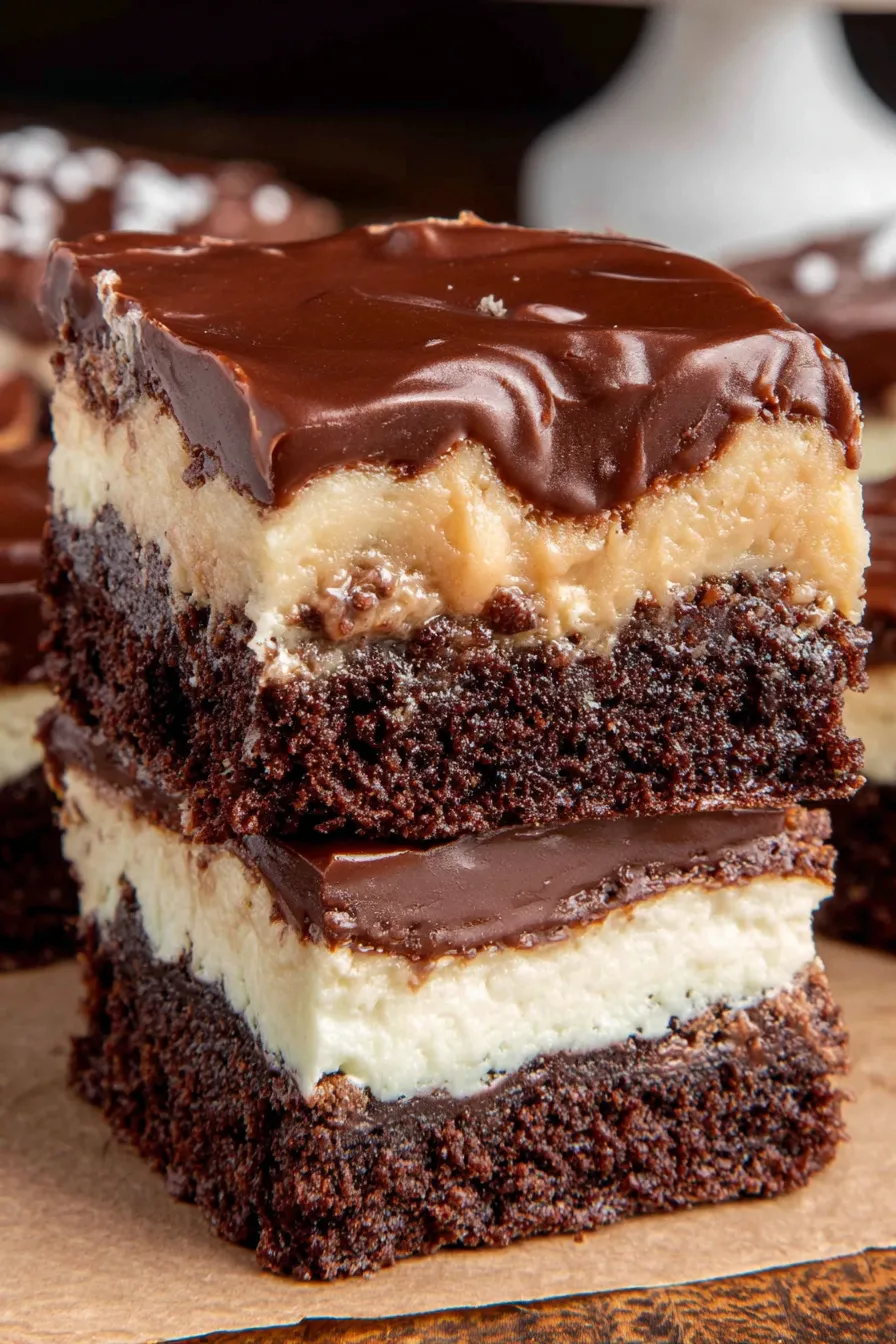 Baileys brownies with buttercream and ganache