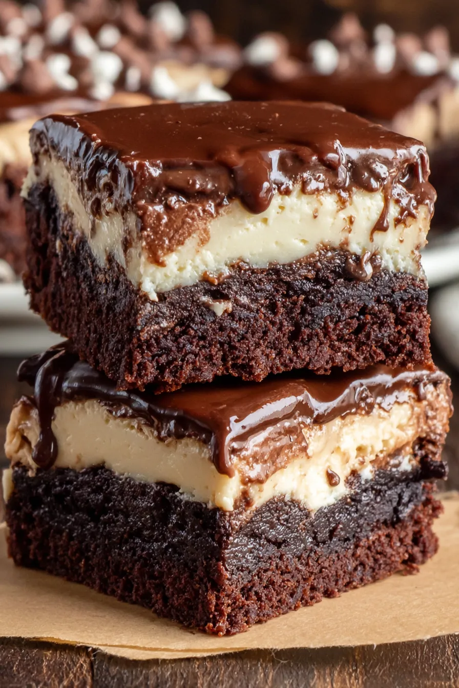 Close up of Baileys buttercream on brownies