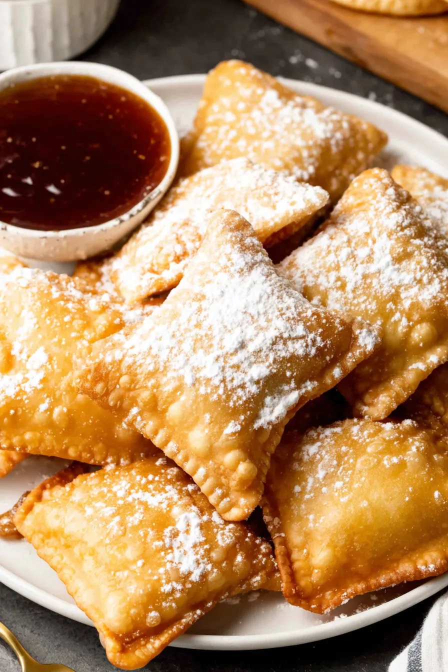 Freshly cut sopapilla squares ready to fry