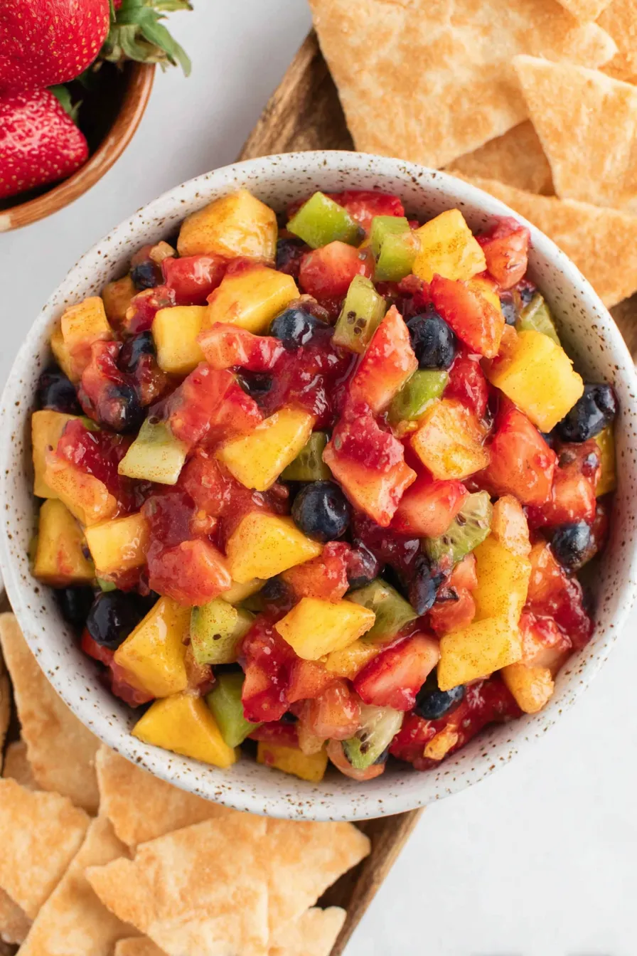 Cinnamon tortilla chips on a baking sheet