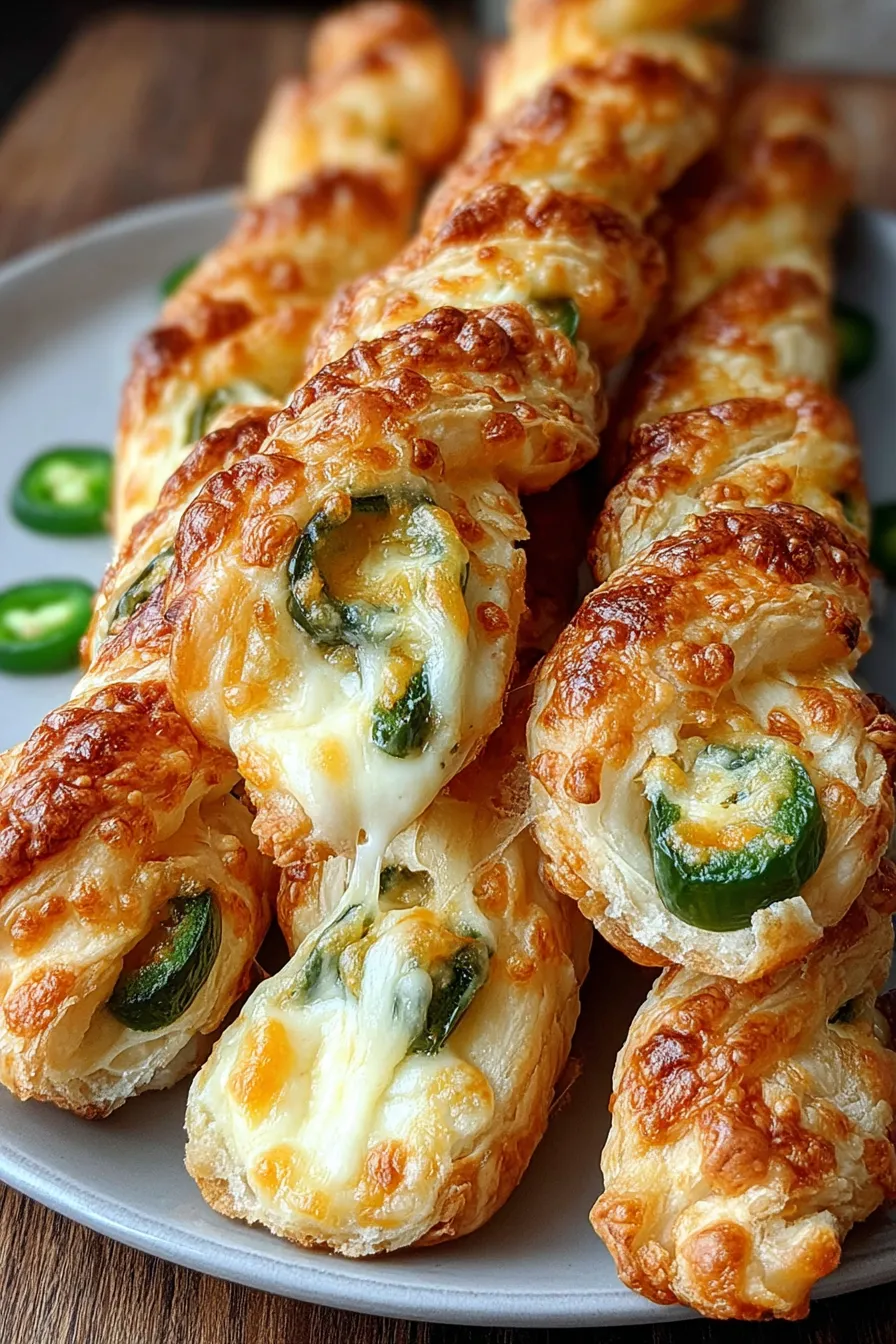 Finished jalapeno popper twists on parchment