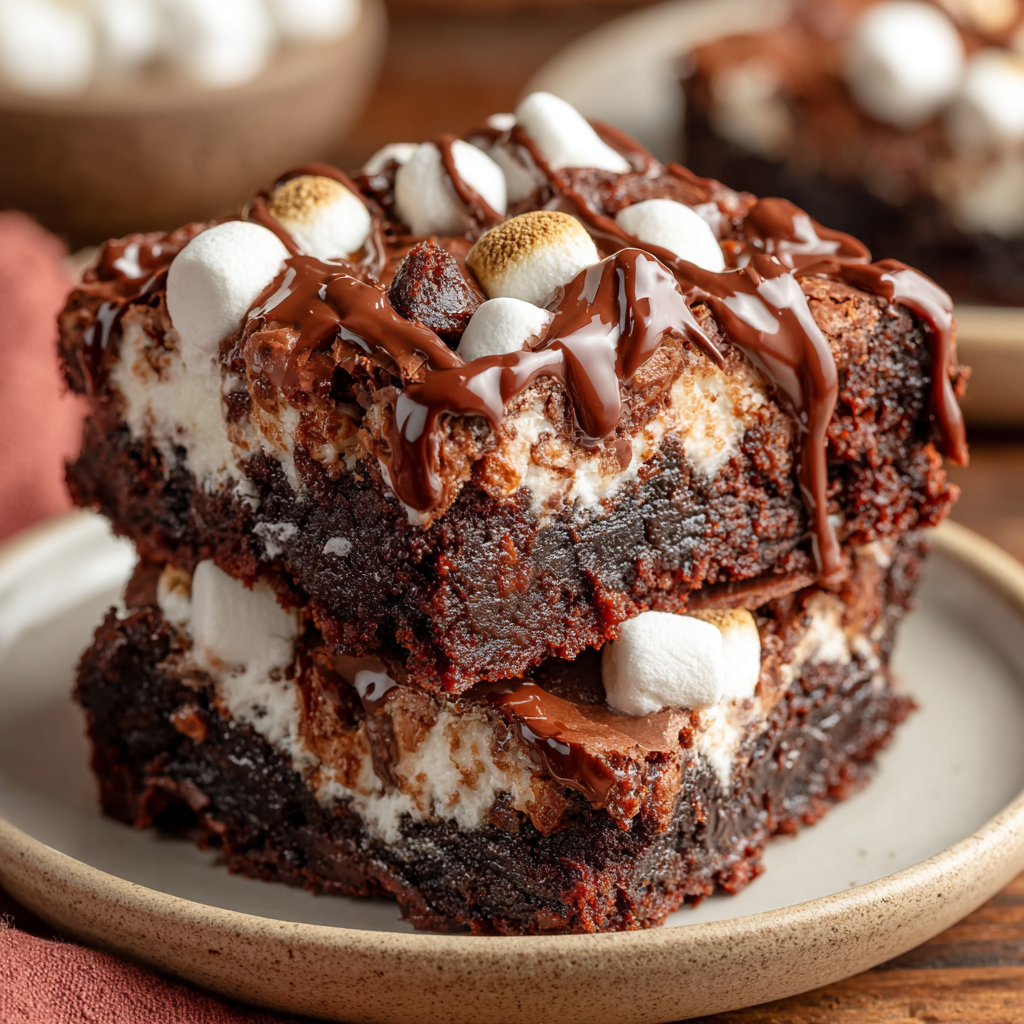 Fudgy Marshmallow Mud Brownies