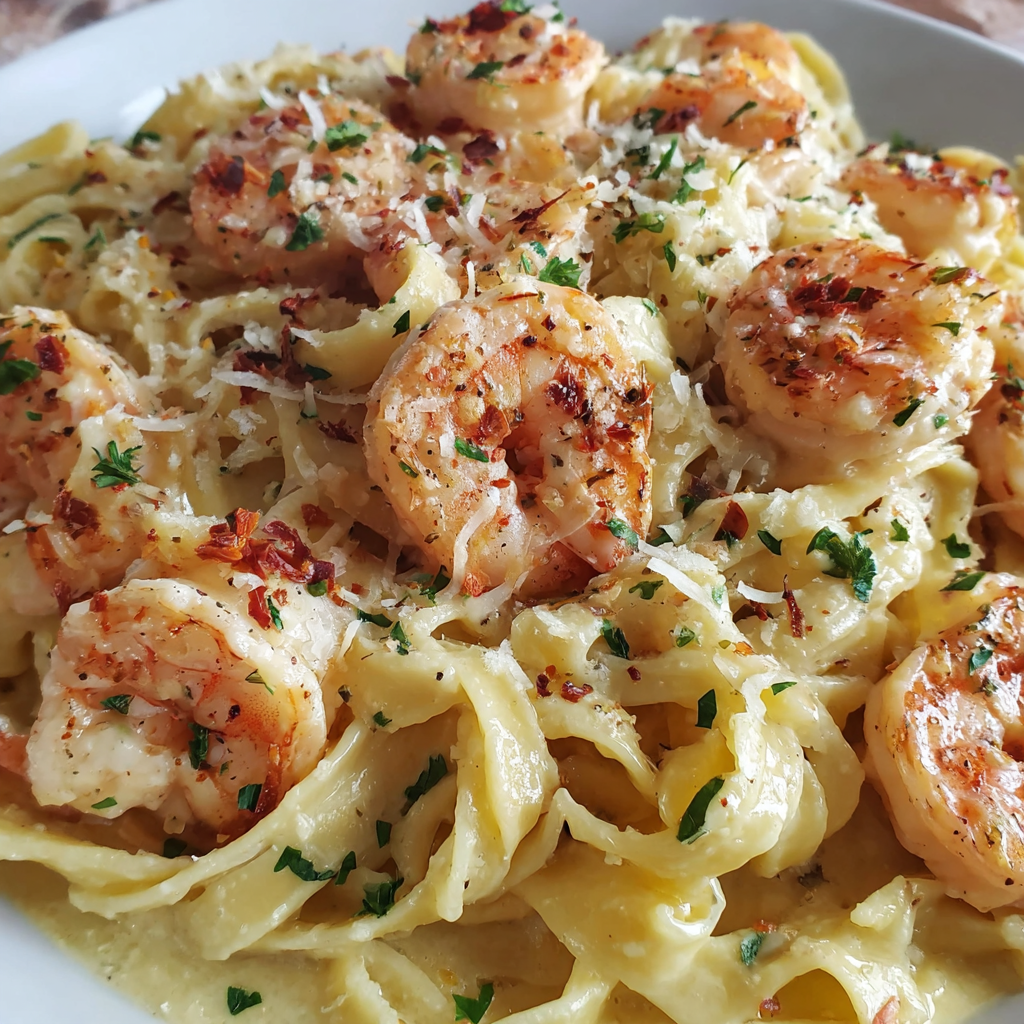 Creamy Shrimp Alfredo Pasta