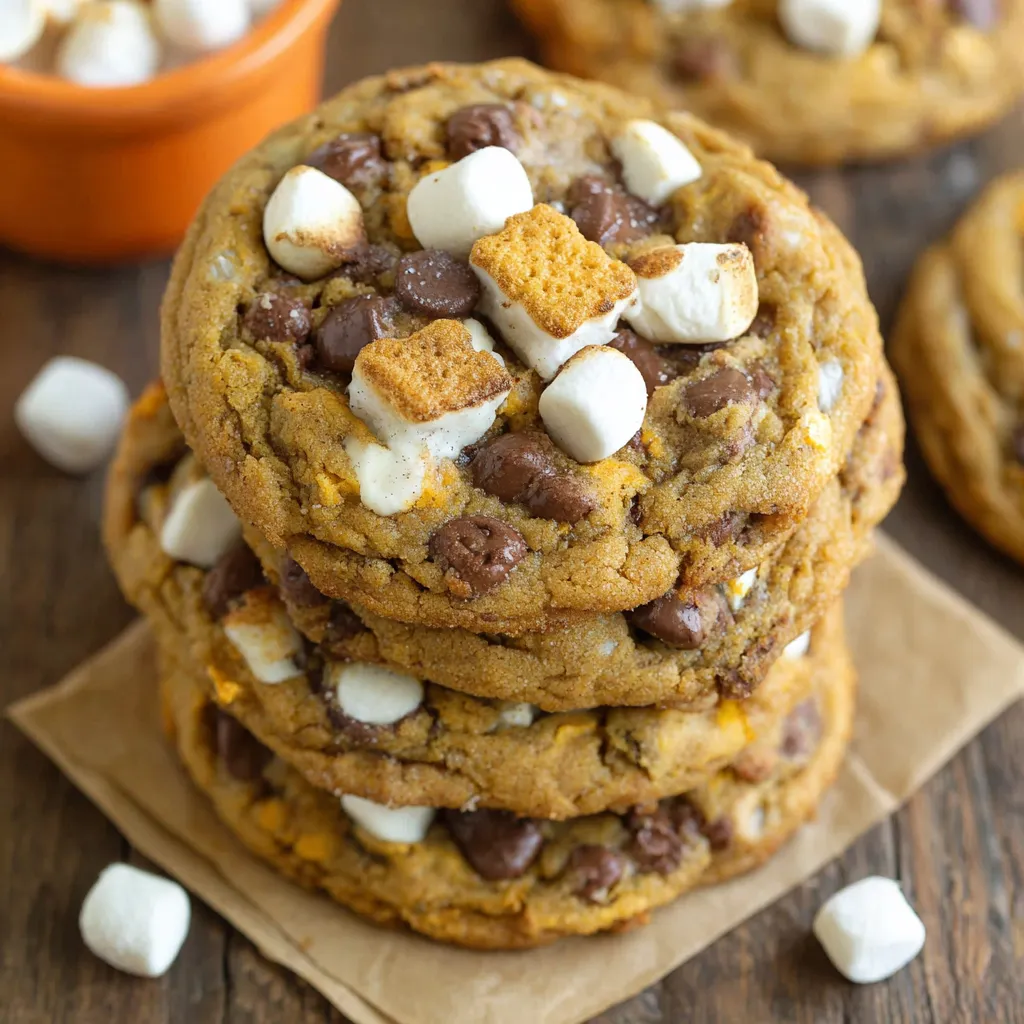 Pumpkin S'mores Cookies