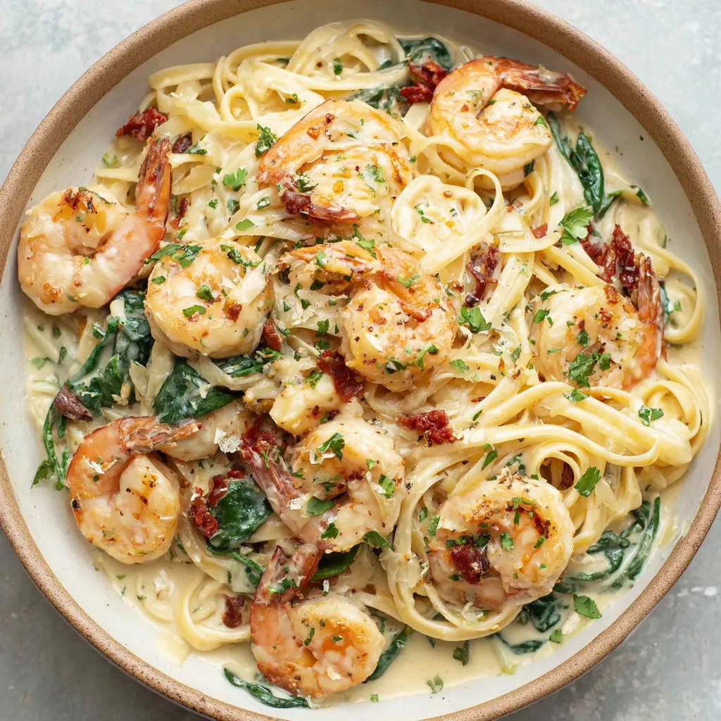 Pan with simmering cream sauce and sun-dried tomatoes