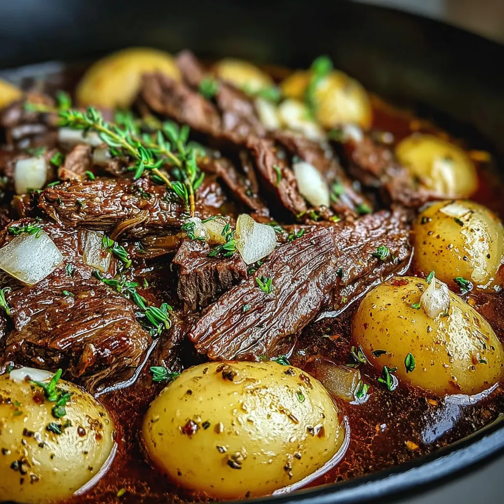 Slow Cooker Garlic Butter Beef